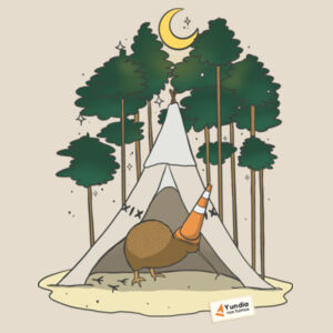 Kiwi Vibes Camping Staple T shirt Design