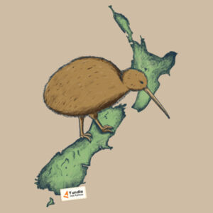 Kiwi Vibes Map Tee Design