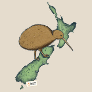 Kiwi Vibes Map Staple T shirt Design