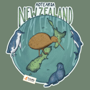 Kiwi Vibes Aotearoa Crop Tee Design