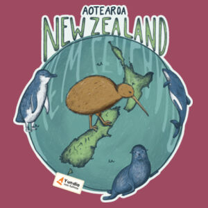 Kiwi Vibes Aotearoa Maple Tee Design