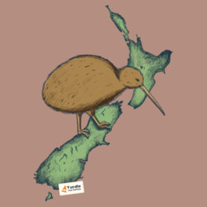 Kiwi Vibes Map Martina Tee Design
