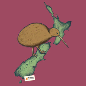 Kiwi Vibes Map Maple Tee Design